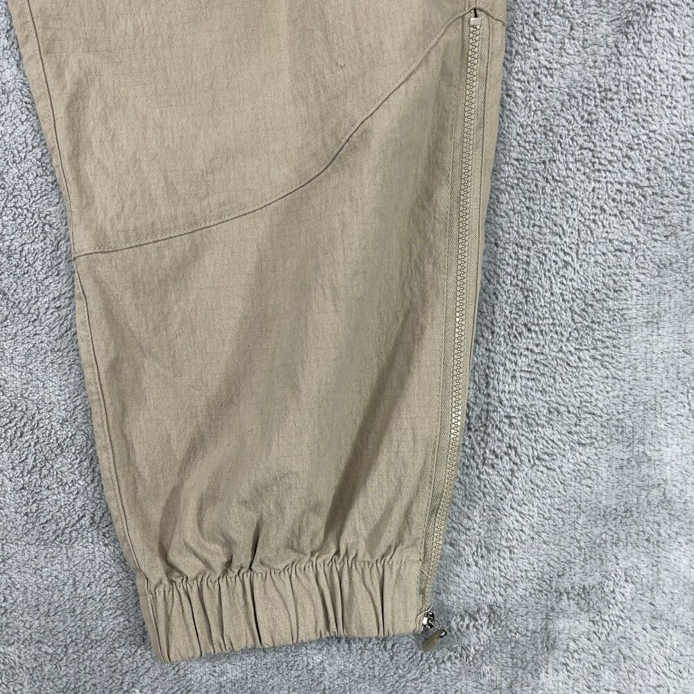 Sacre Pants Men's XL Tan Cargo Pockets Tapered Leg Logo Drawstring Ankle Zip - Picture 3 of 11